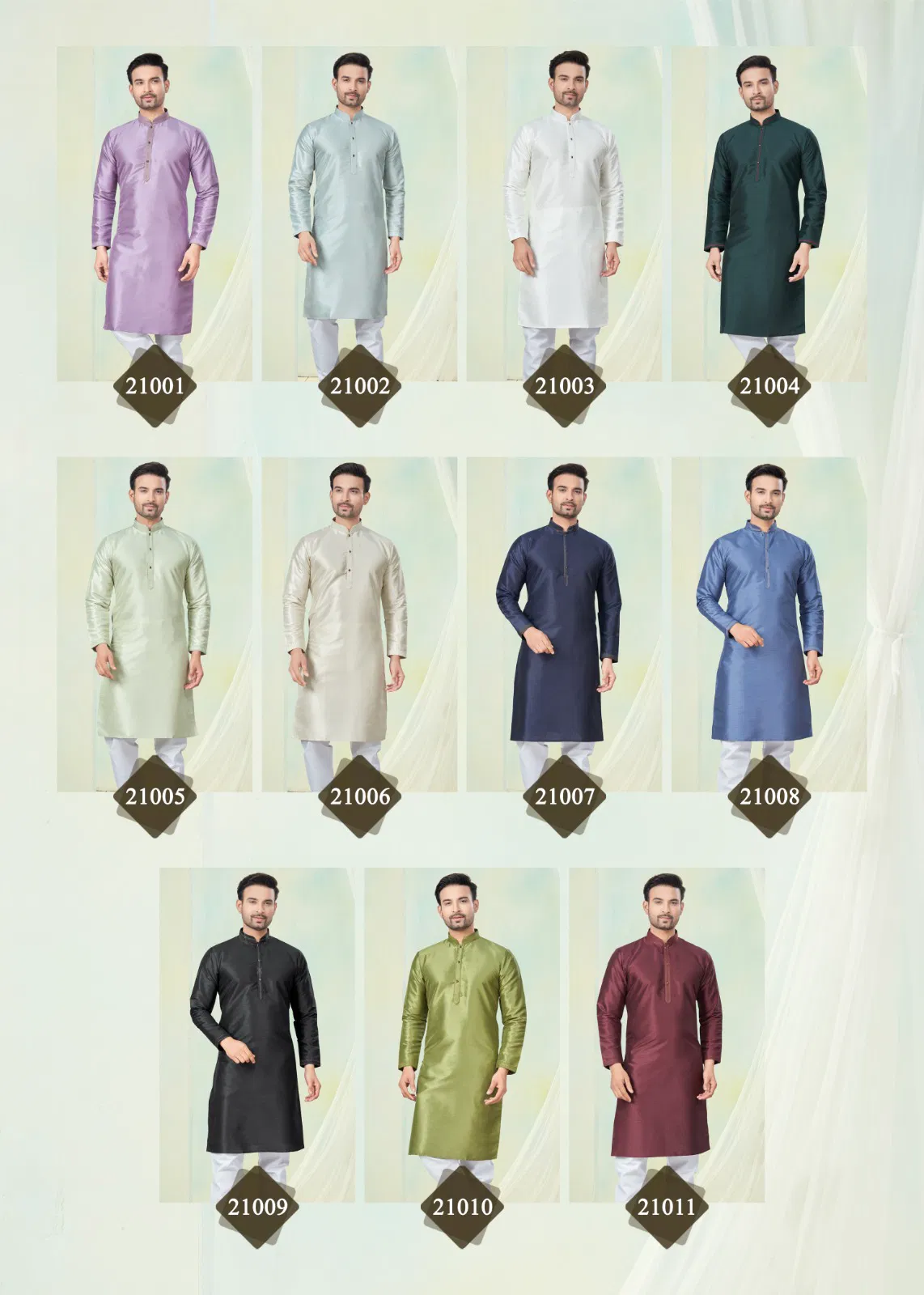 Outluk Wedding Collection Vol 21 Pure Silk Mens Wholesale Kurta Pajama Manufacturers